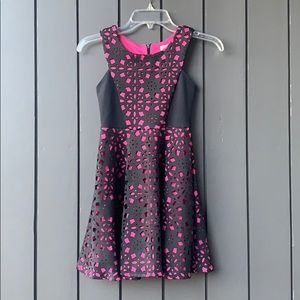 Stylish black and pink dress
